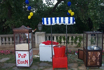 Bayi toplantıları sokak satıcıları pop corn makinesi osmanlı macunu pamuk helva 